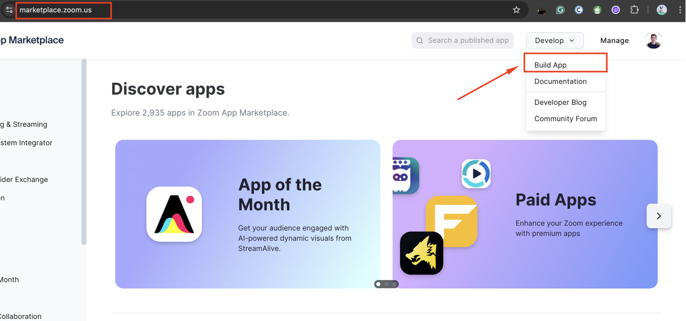 zoom app build