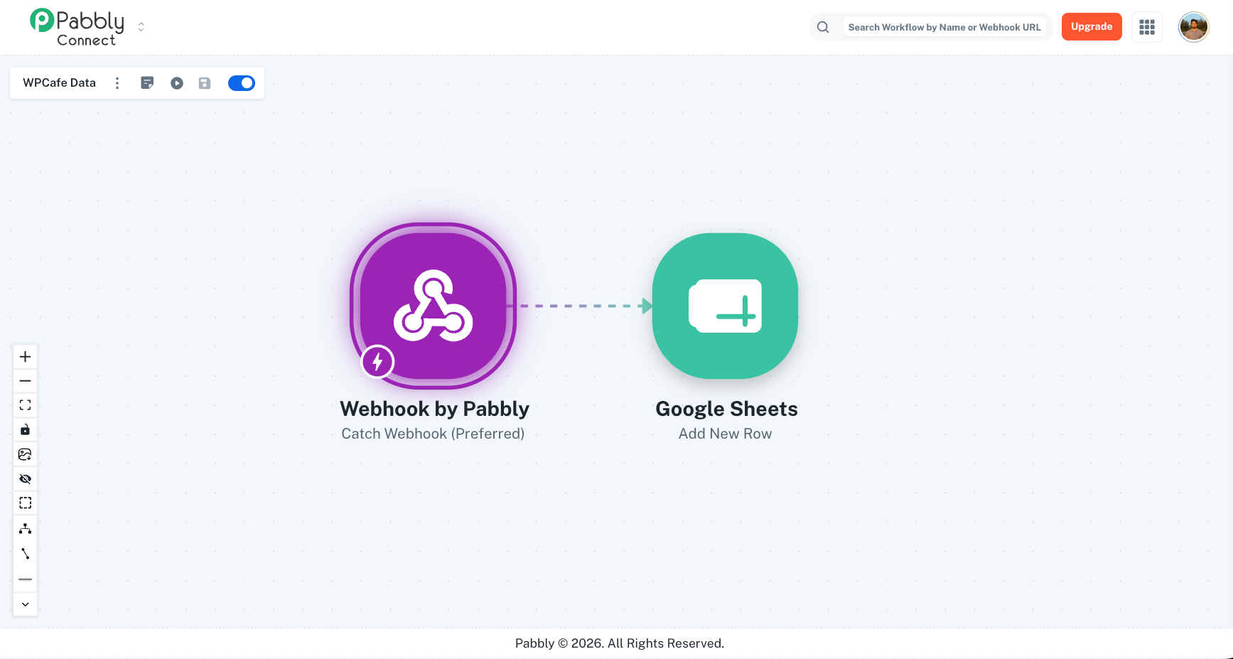 select an action for workflow
