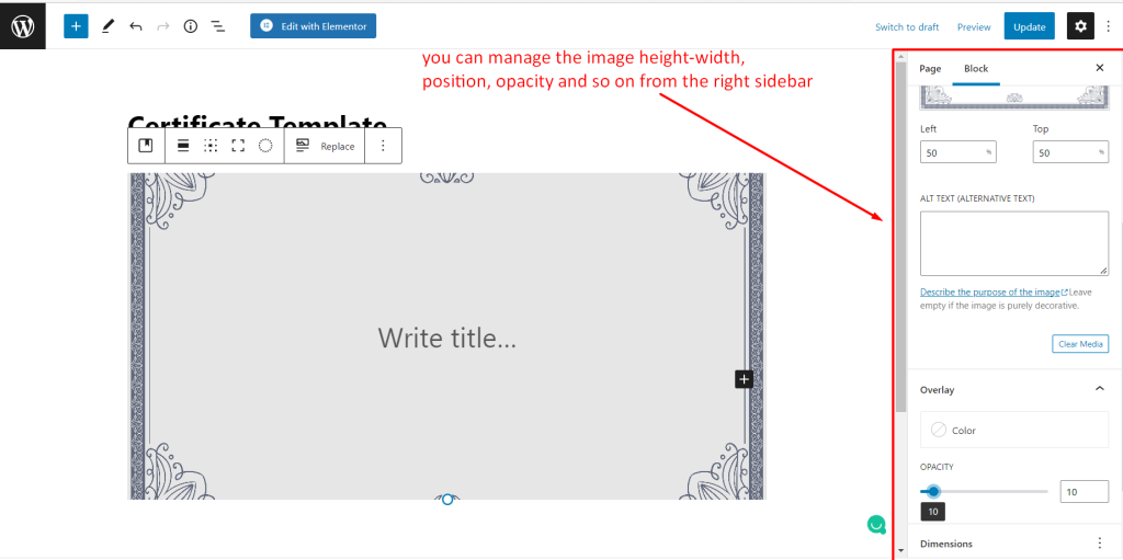 Edit Background Image Design