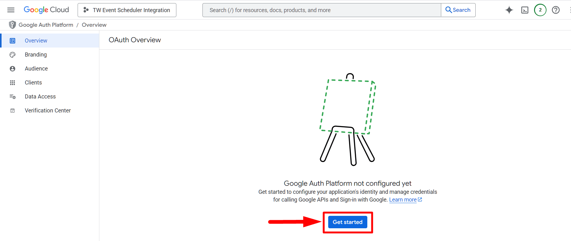 Start OAuth setup for Eventin event organizer app