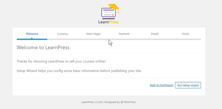 LearnPress Setup-wizard