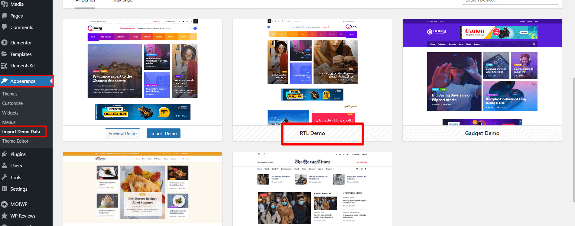 RTL Support – Documentation for Themes