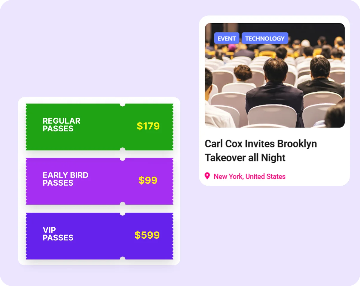 One event. Multiple booking tiers. Zero extra plugins.