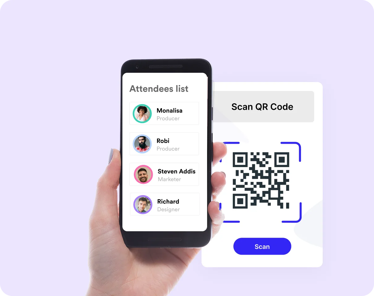 Scan attendees at the door from any smartphone
