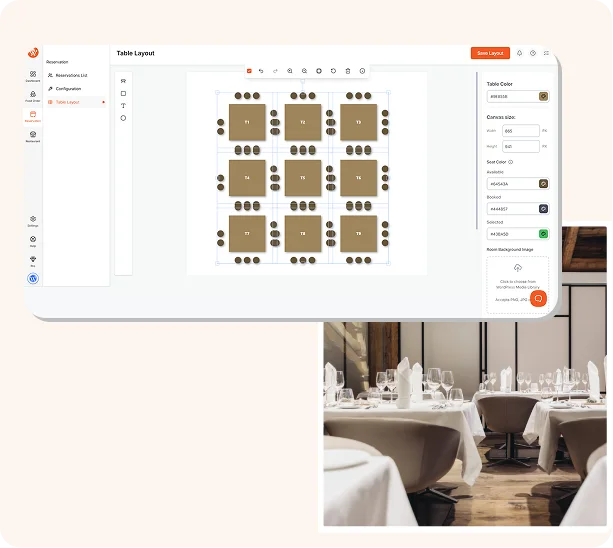 Step 3: Choose your reservation layout