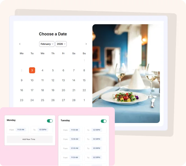 Step 4: Live reservation form & take bookings