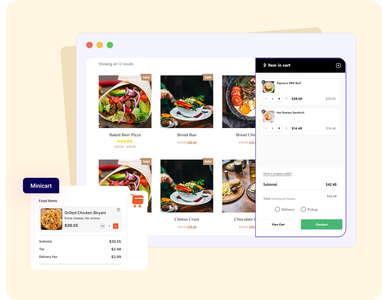 WooCommerce Food Ordering