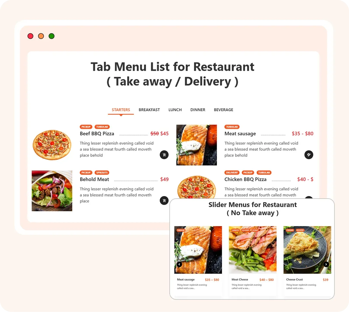 Step 3: Choose your menu layout