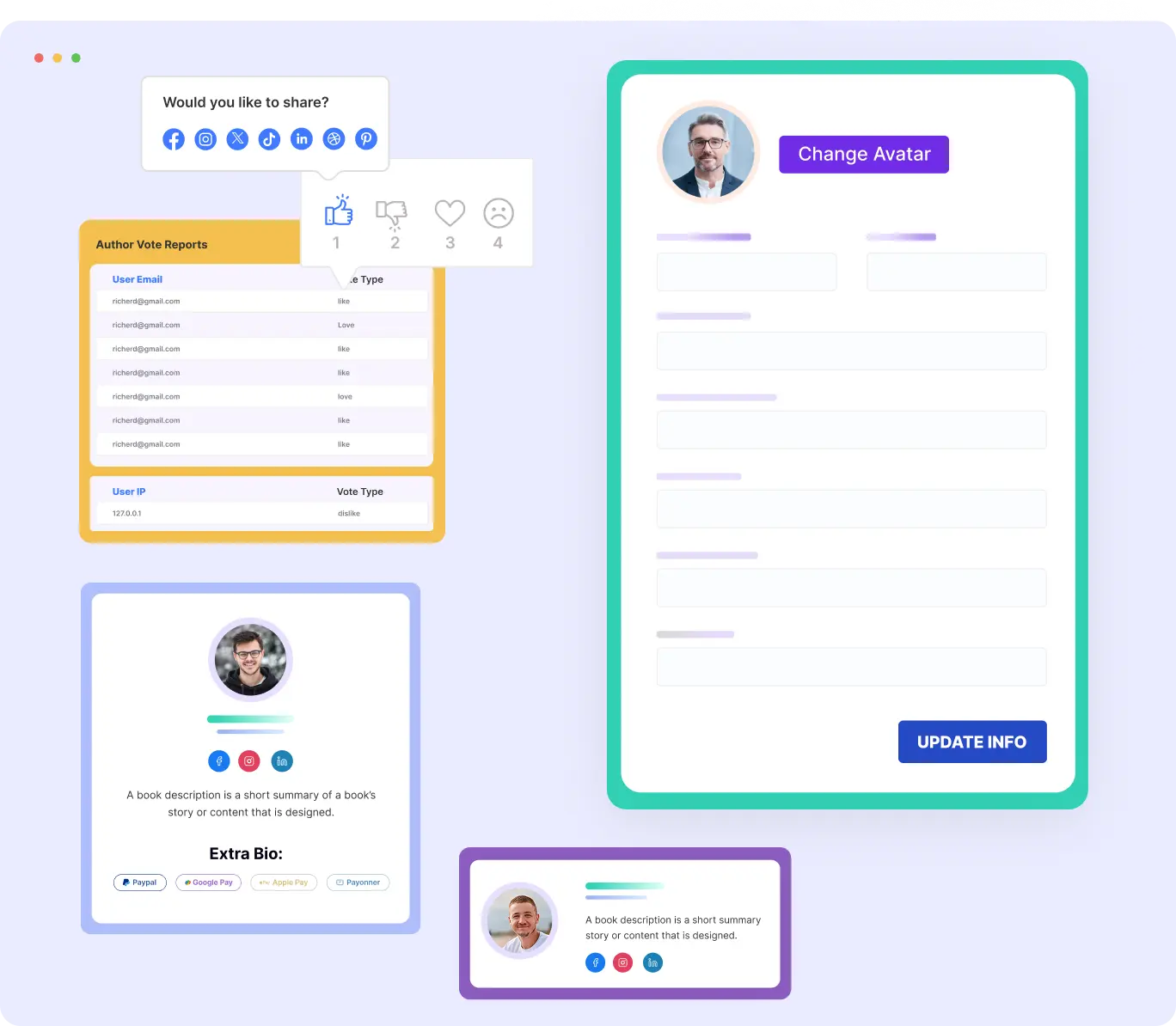 Showcase Your Author Bio with Style with User Ratings