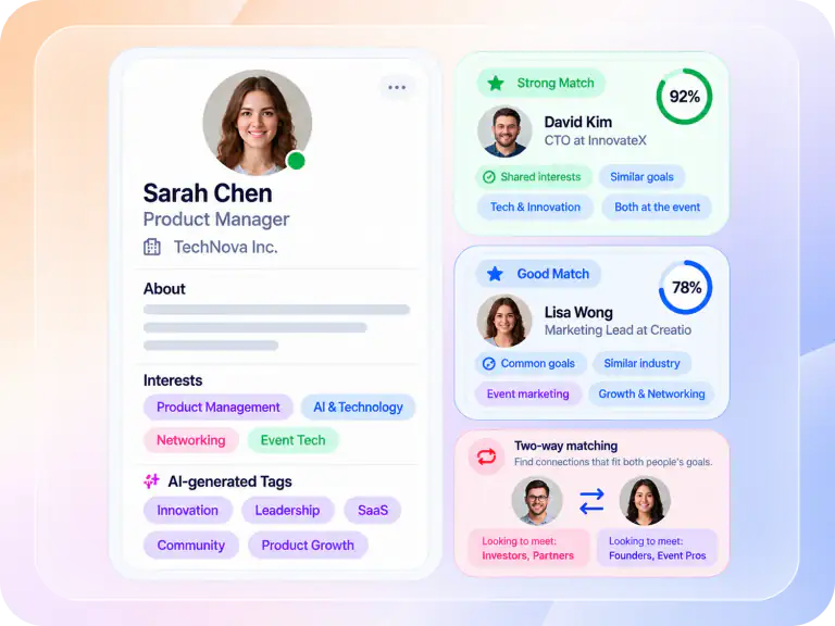 Help attendees meet the right people with AI