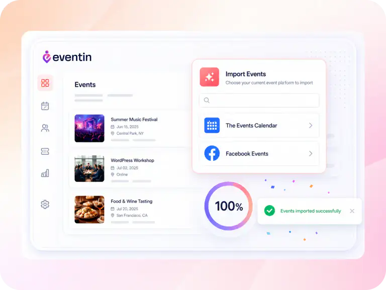 Bring your events. Leave the re-entry behind.