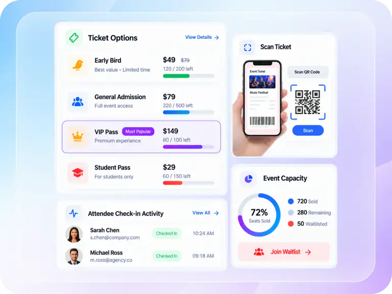 Sell tickets, take event registrations, and fill every seat