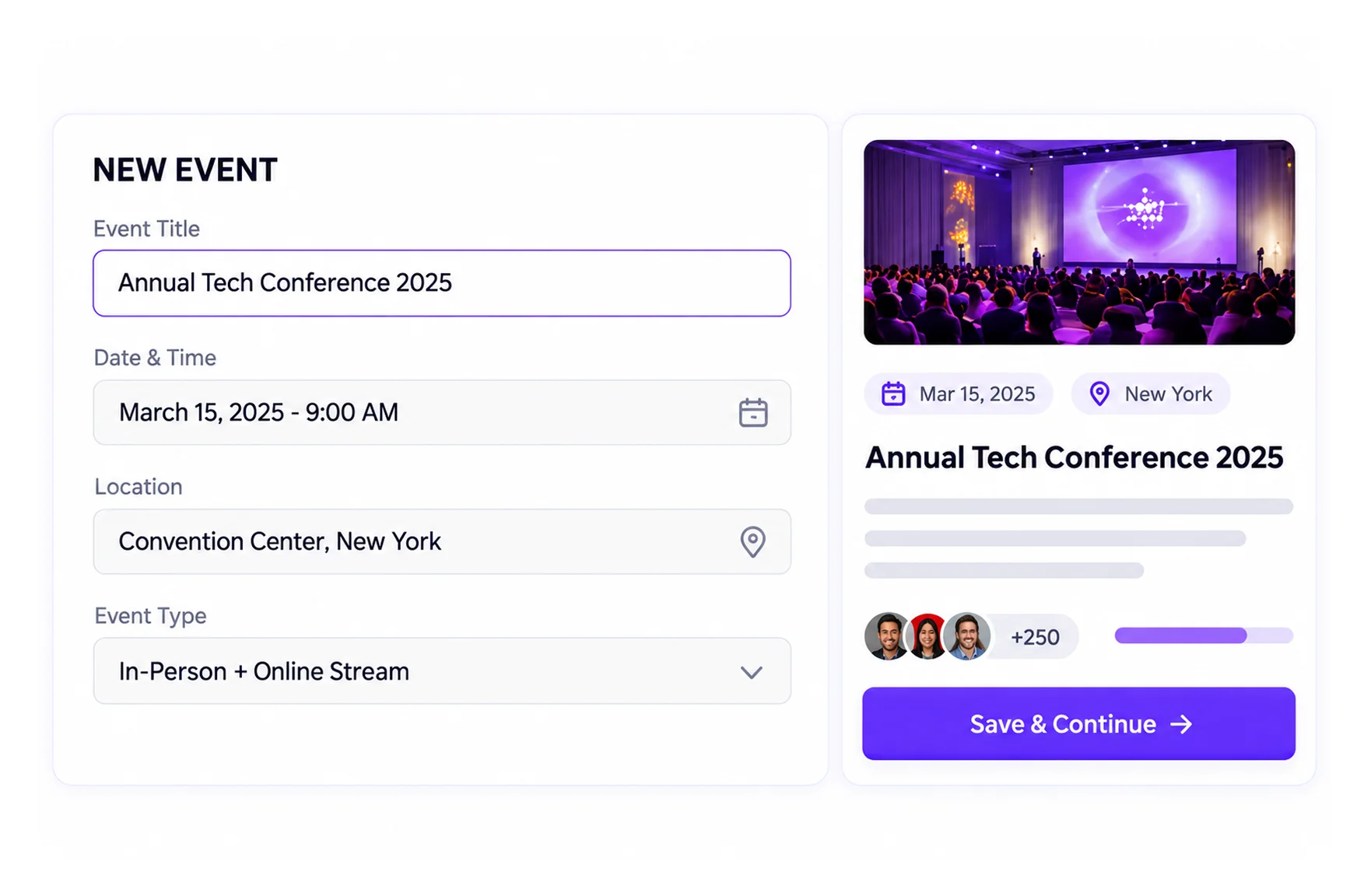 Launch complete event pages faster