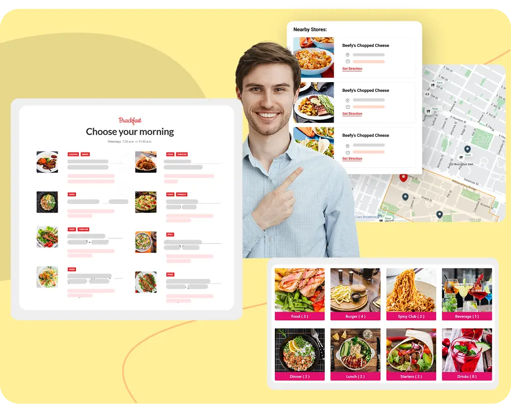 Create and manage your food menu in one place