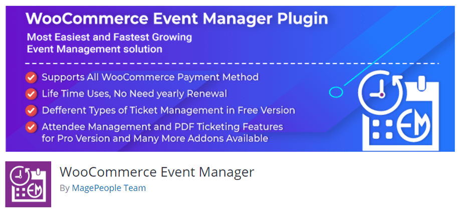 WooCommerce Event Manager By MagePeople Team