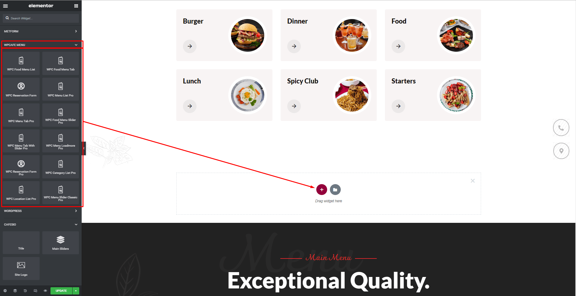How to Design a Restaurant site with Elementor