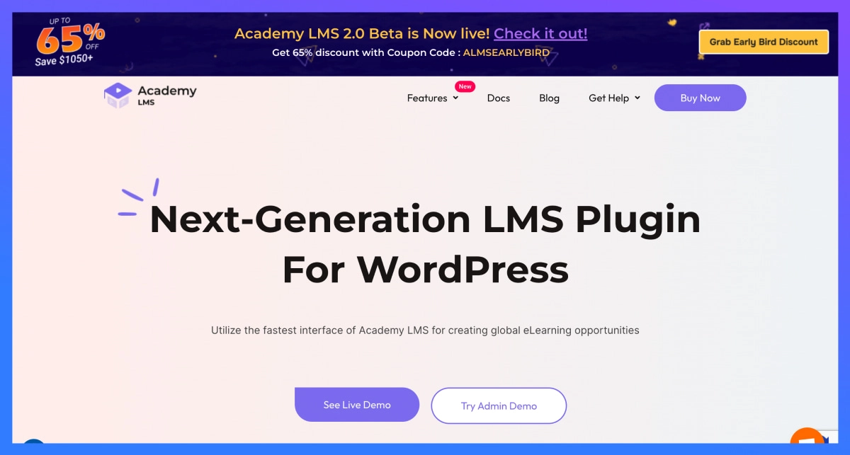 Academy LMS plugins for WordPress