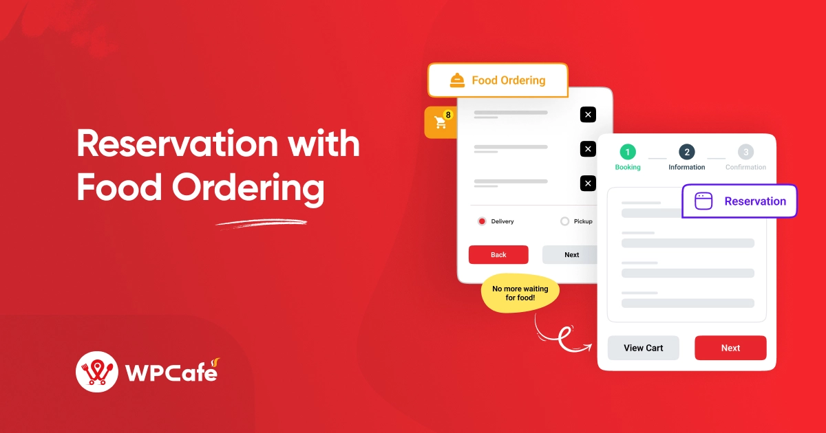 table reservation using wpcafe food ordering system