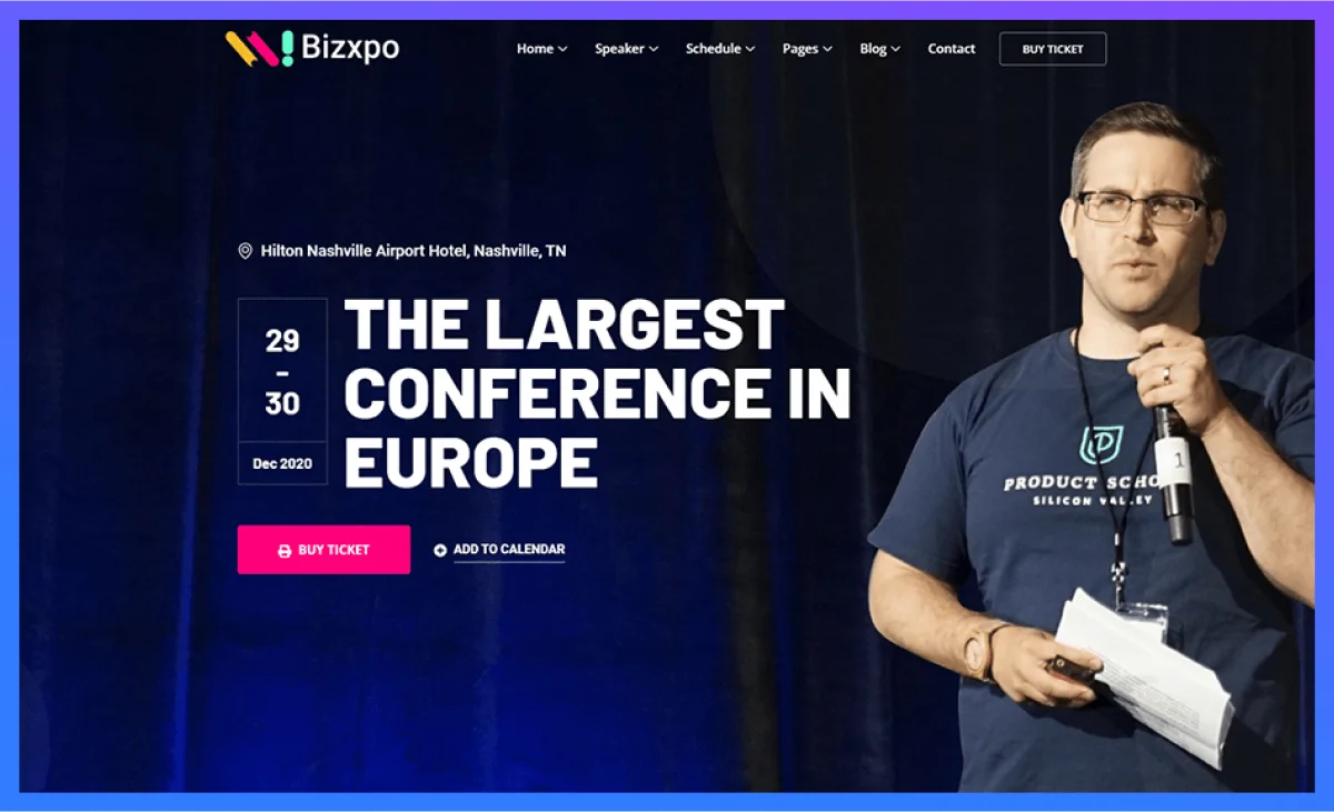 bizxpo conference themes for wordpress