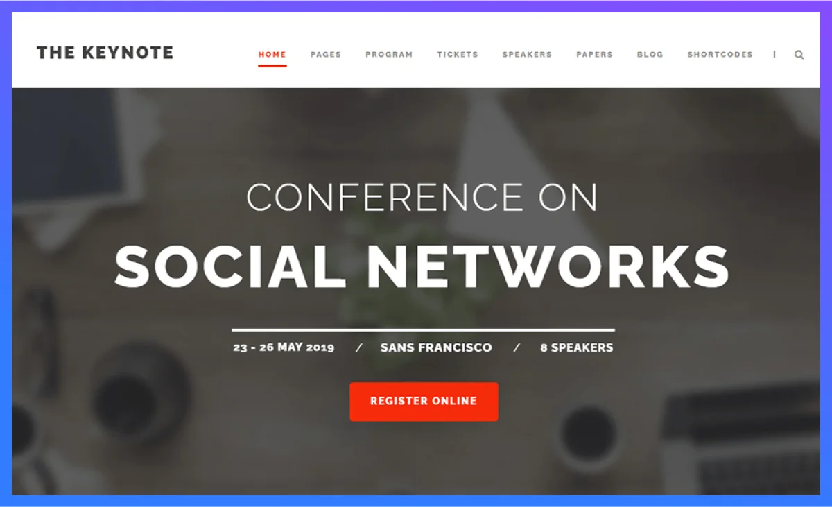 keynote Event Management WordPress Themes