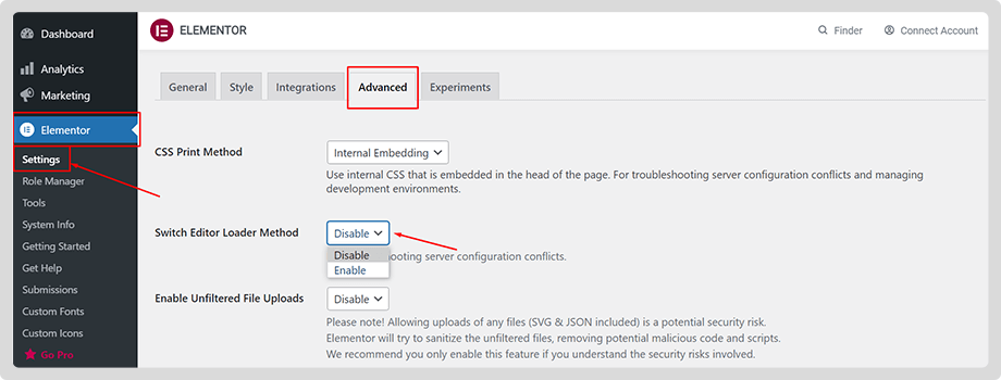 enabling_switch_elementor_not_loading_error