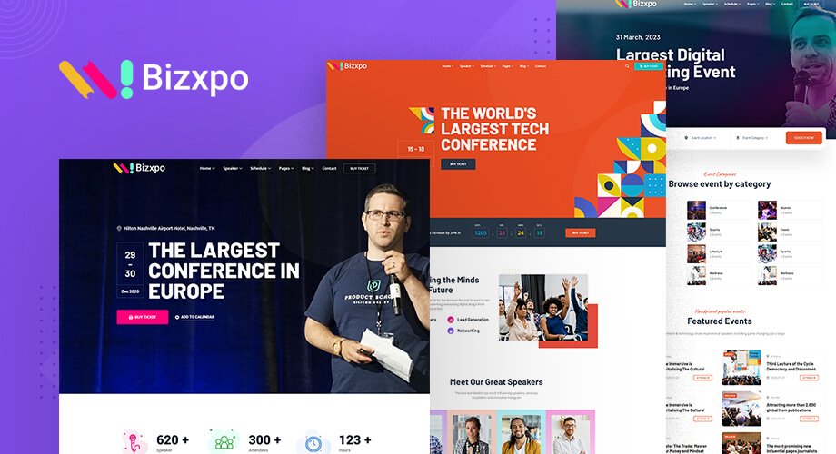 Bizxpo WordPress event management theme affiliate marketing 