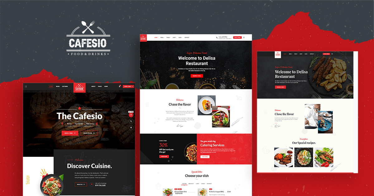 Cafesio restaurant theme affiliate marketing