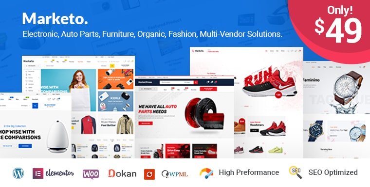 Marketo best WooCommerce theme thumbnail