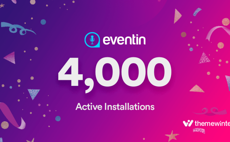  WP Eventin – Events Management Plugin Hits 4,000+ Active Installations