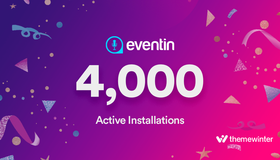  WP Eventin – Events Management Plugin Hits 4,000+ Active Installations