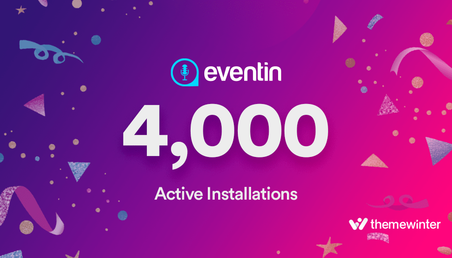 WP Eventin 4k Active Installations blog