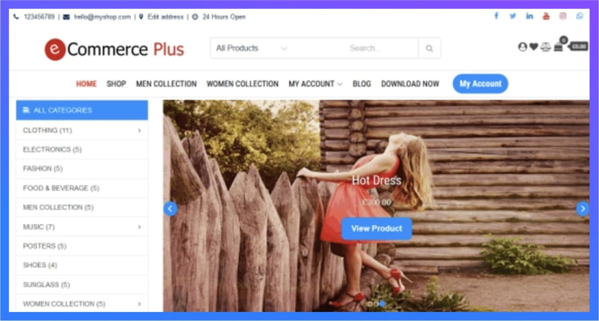 ecommerce plus themes for ecommerce website