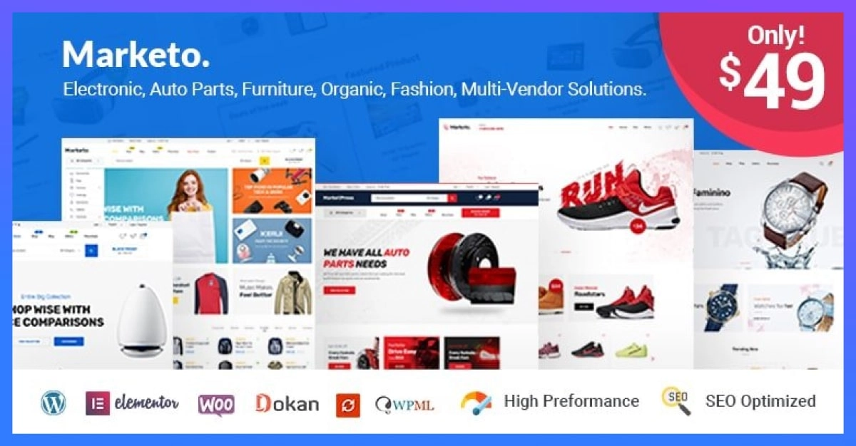 Marketo WooCommerce Themes for eCommerce Website