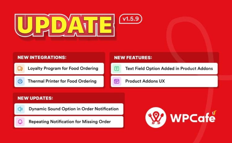  WPCafe Updated to v1.5.9: New Features, known Bug Fixes and Improved UX