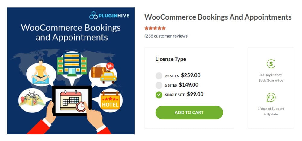 WooCommerce Bookings and Appointments