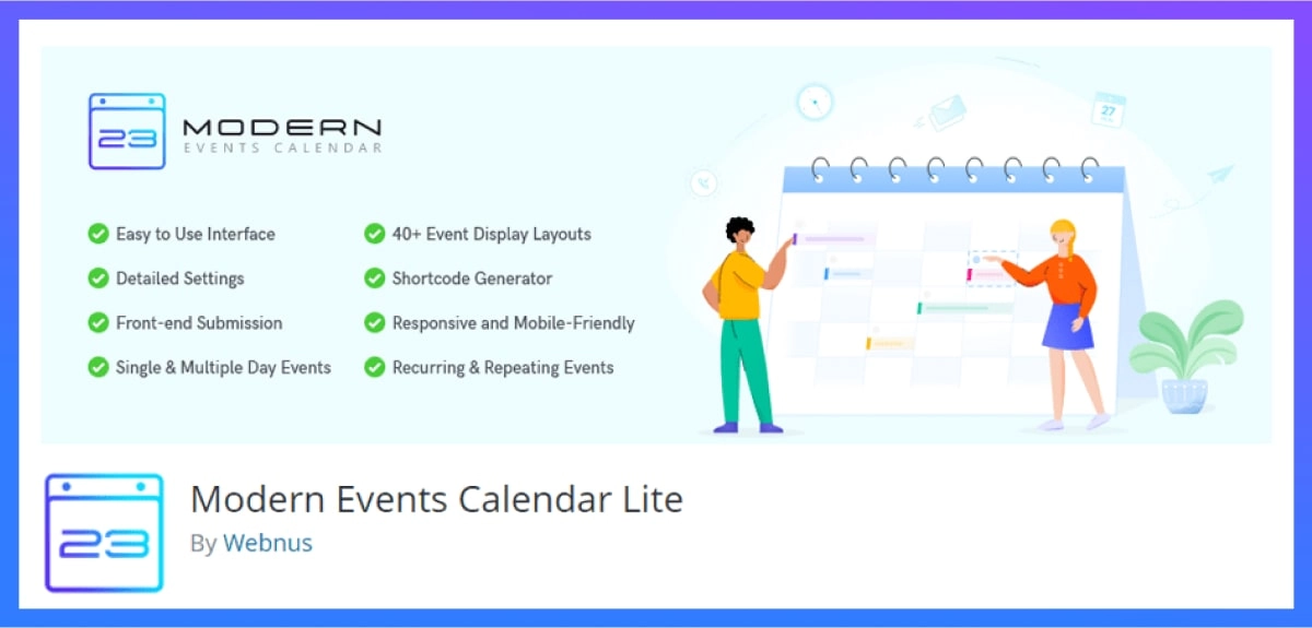 Modern Events Calendar By Webnus plugin