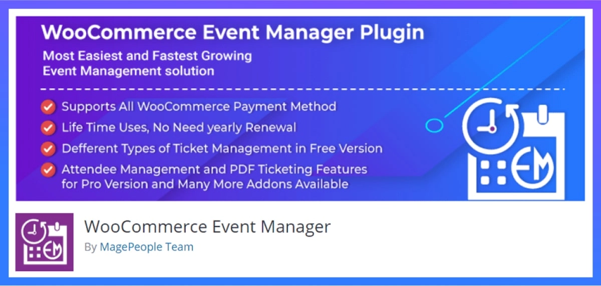 WooCommerce Event Manager By MagePeople Team plugin