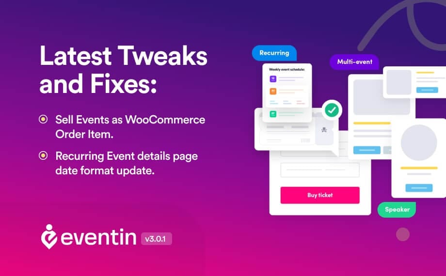 An Image on New Release WP Eventin 3.0.1