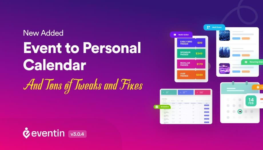  WP Eventin 3.0.4 Released: Add Events to Personal Calendar