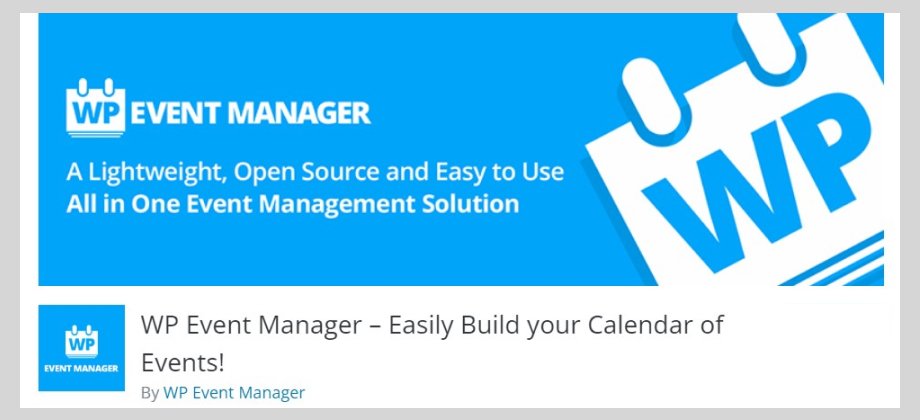 WP Event Manager plugin