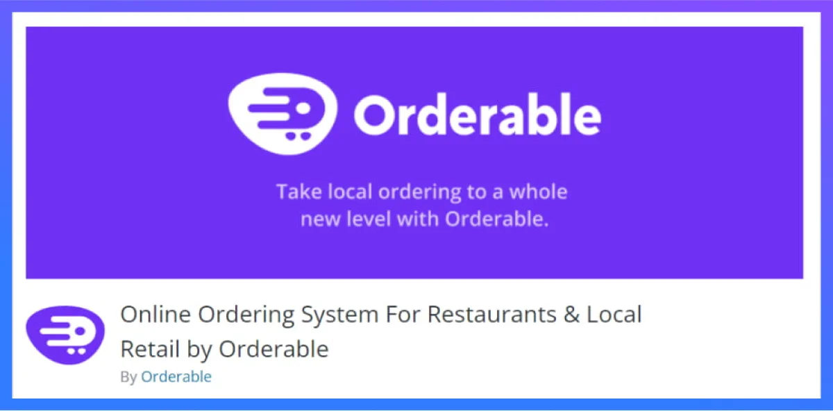 orderable food ordering system