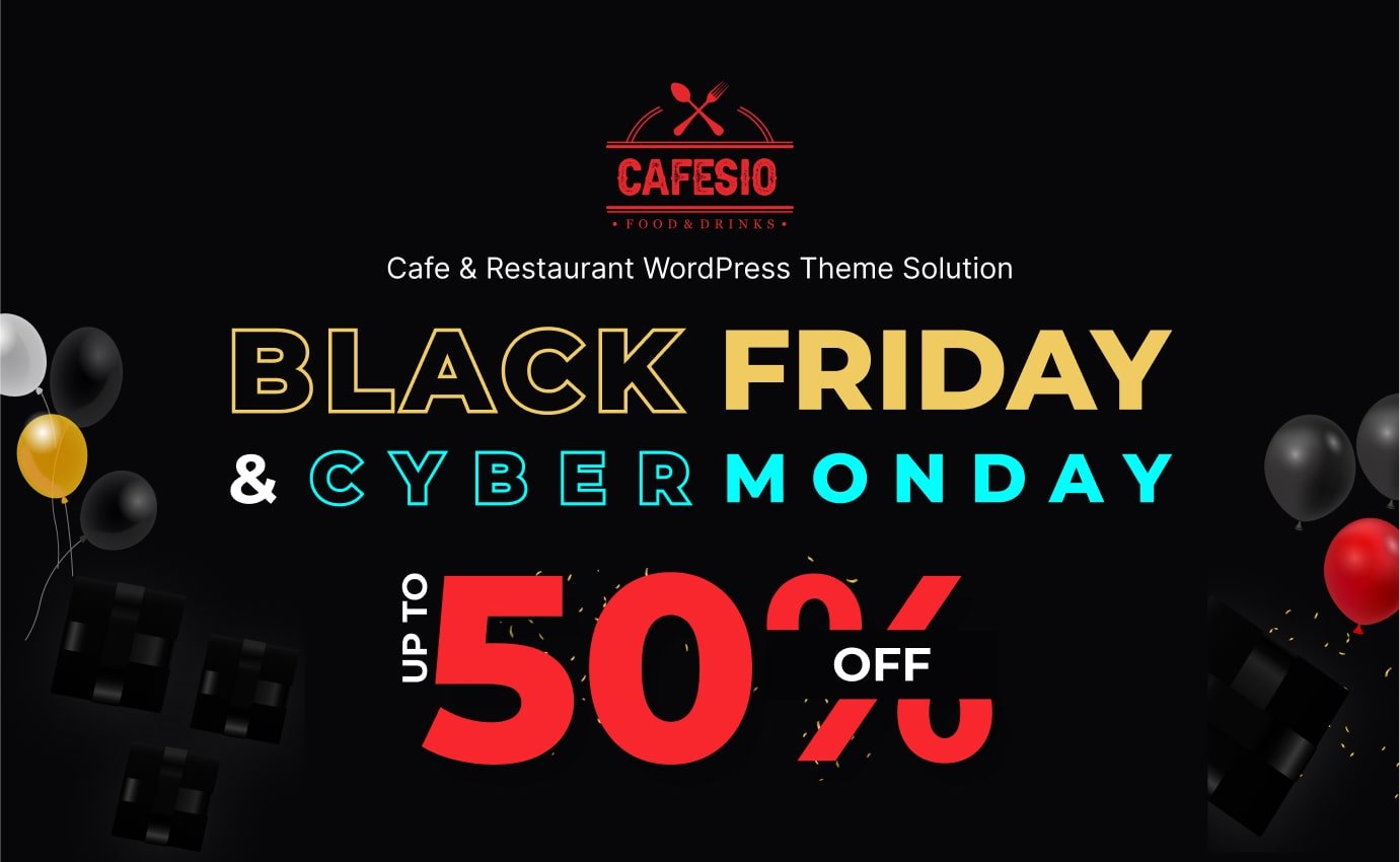 get up to 50% off on cafesio for black friday and cyber monday