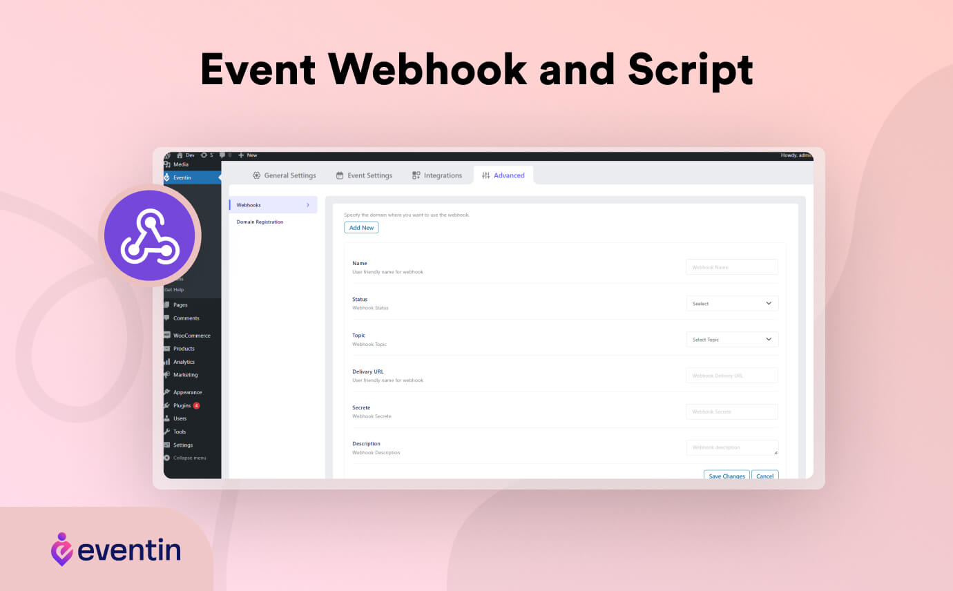 Eventin Webhook and Script