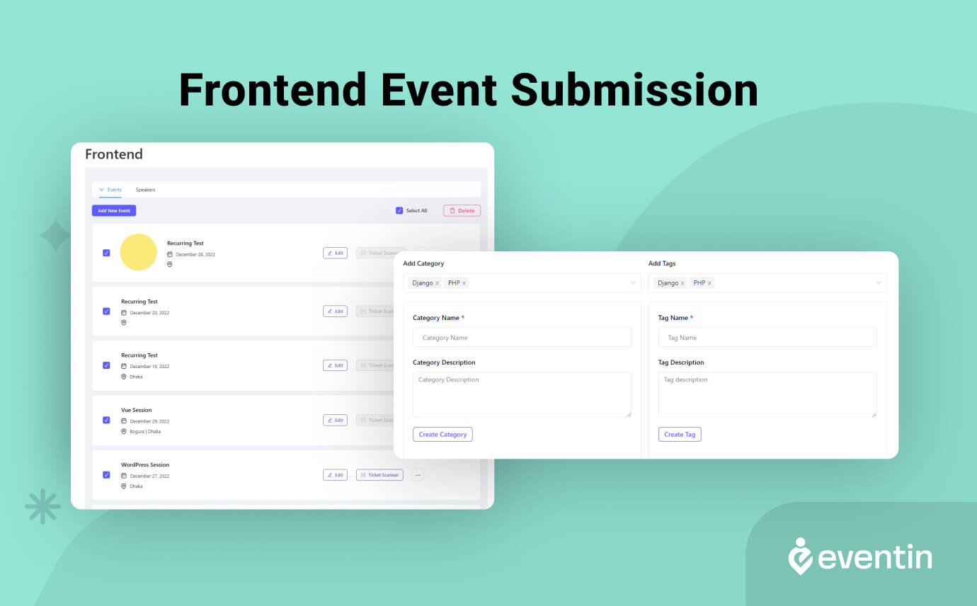 Eventin Frontend Event Submission