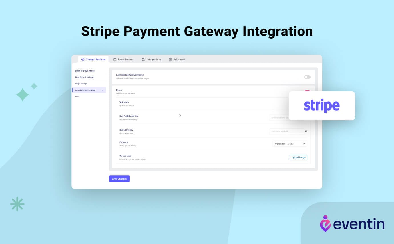 Eventin Stripe Payment Gateway Integration