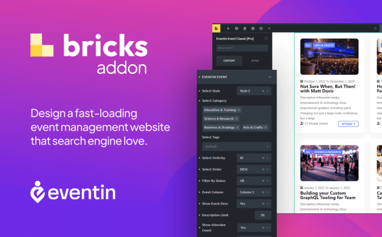  (Breaking News) Eventin Bricks Builder Addons Available Now!