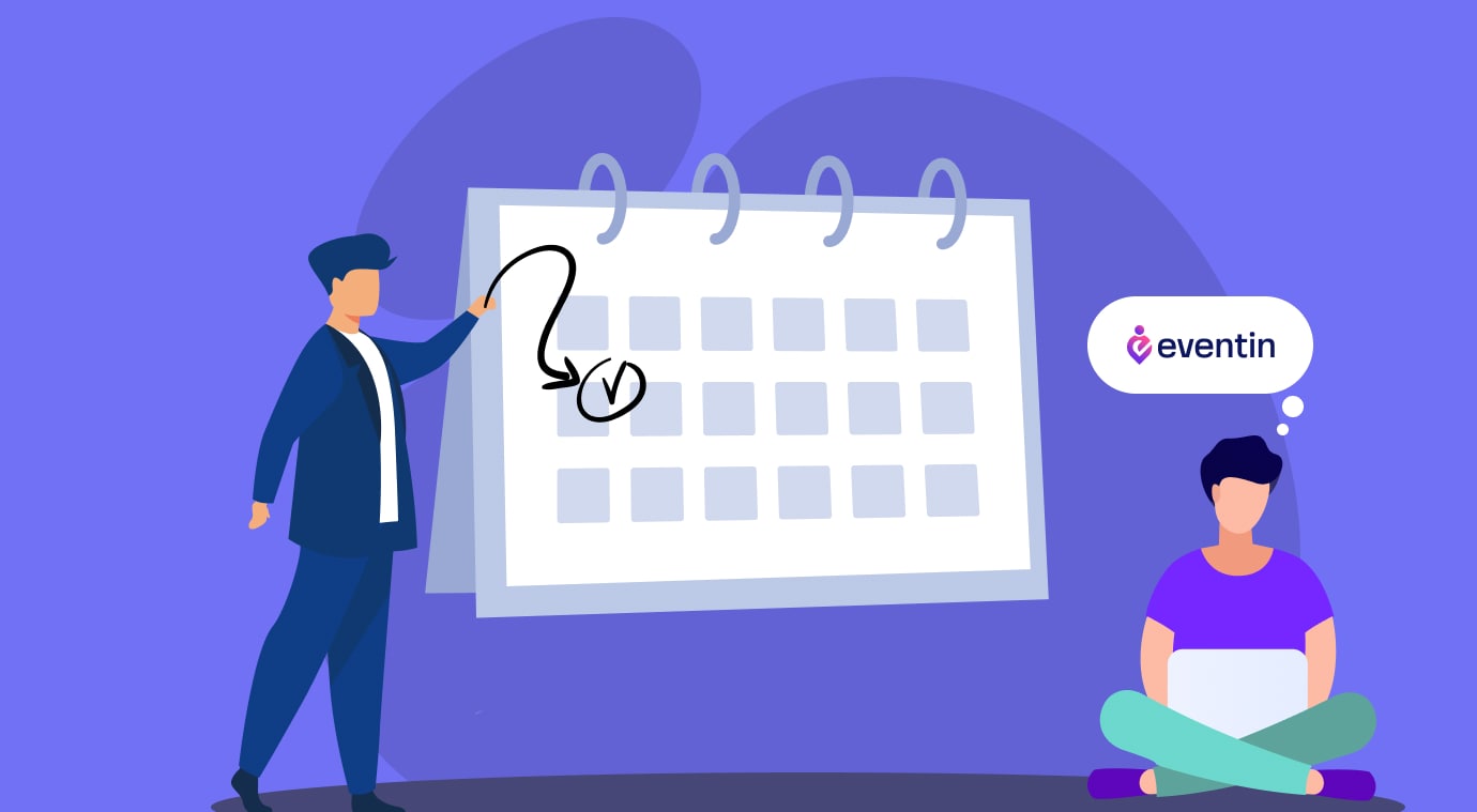 A vector image representing pre-event planning with Eventin