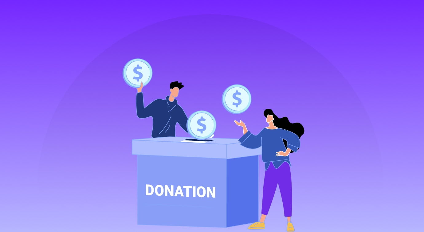 two people collecting donations
