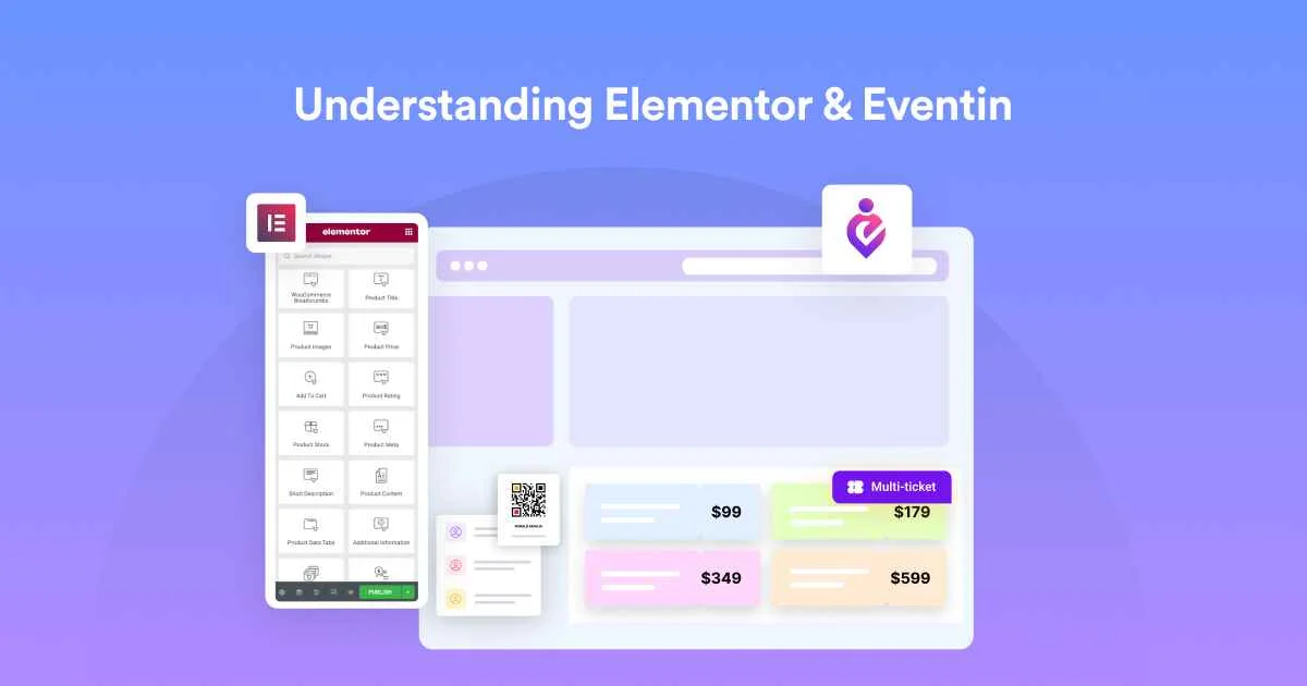 design event management websites with elementor