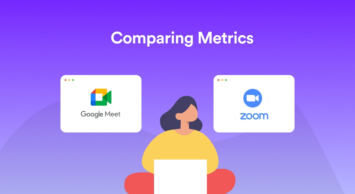 a photo comparing Google Meet and Zoom